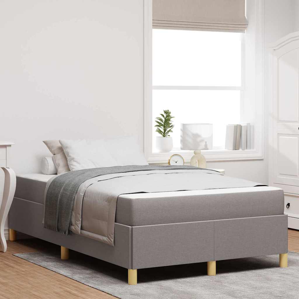 vidaXL Σκελετός Κρεβατιού με στρώμα Taupe 120 x 200 cm ύφασμα