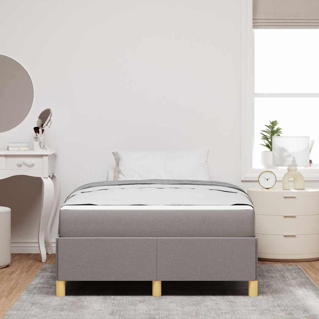 vidaXL Σκελετός Κρεβατιού με στρώμα Taupe 120 x 200 cm ύφασμα
