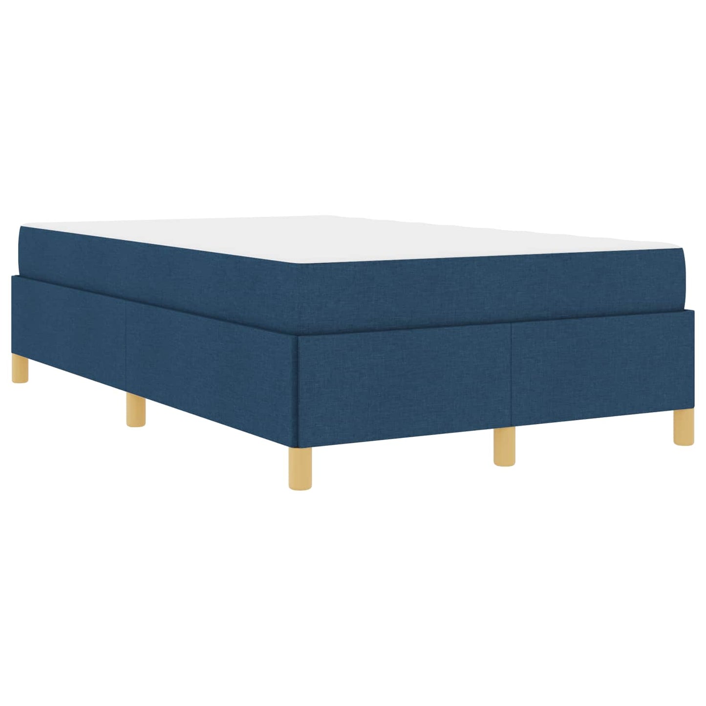 vidaXL Σκελετός Κρεβατιού με στρώμα Μπλε 120 x 200 cm ύφασμα