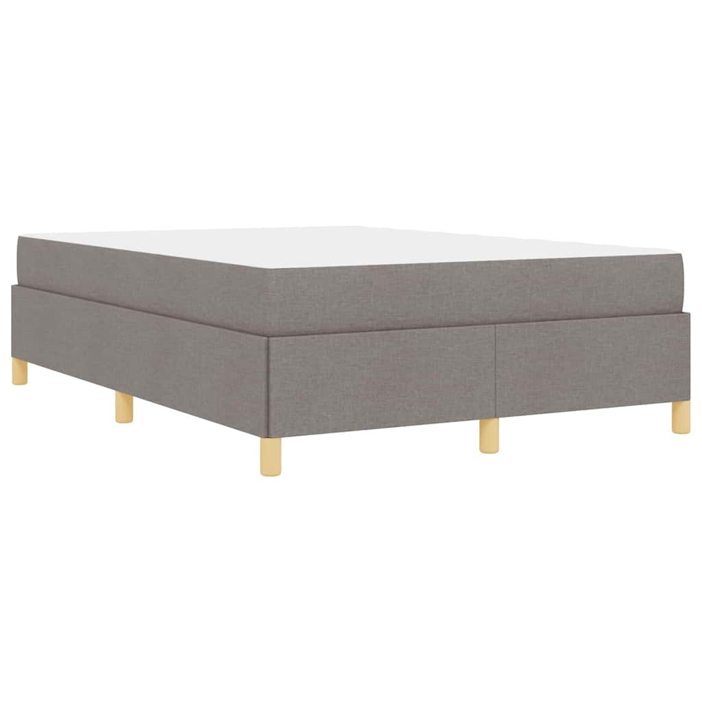 vidaXL Σκελετός Κρεβατιού με στρώμα Taupe 140 x 190 cm ύφασμα