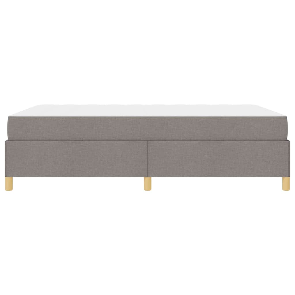 vidaXL Σκελετός Κρεβατιού με στρώμα Taupe 140 x 190 cm ύφασμα