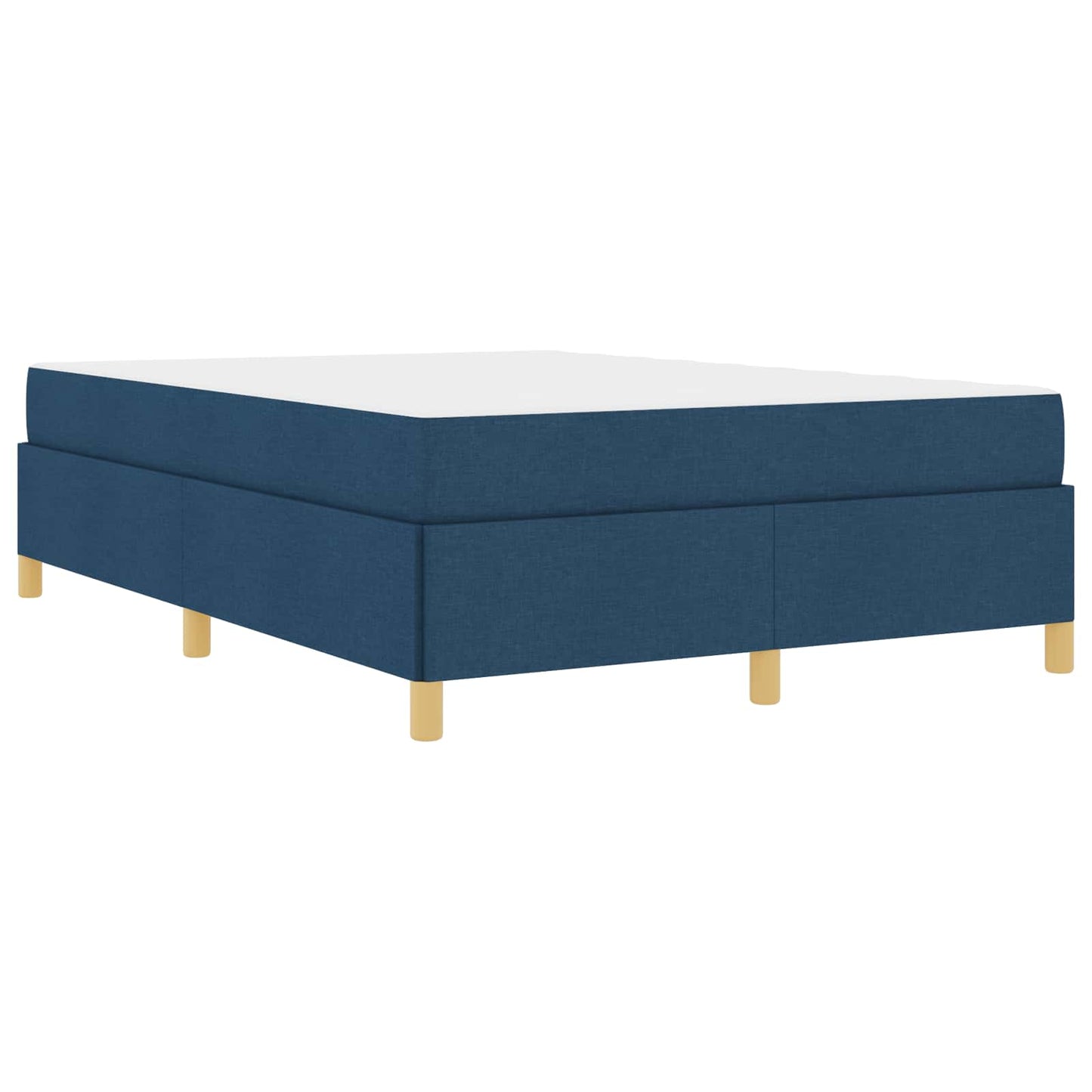 vidaXL Σκελετός Κρεβατιού με στρώμα Μπλε 140 x 190 cm ύφασμα