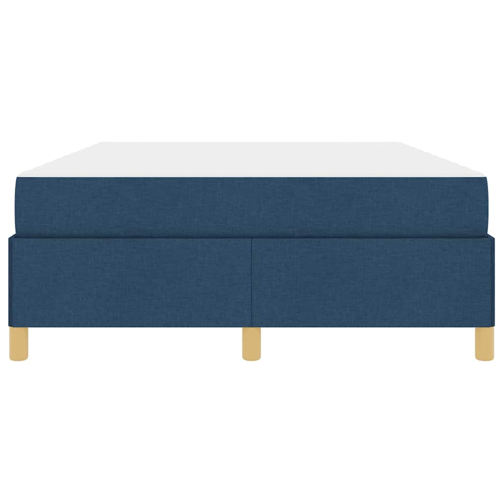 vidaXL Σκελετός Κρεβατιού με στρώμα Μπλε 140 x 190 cm ύφασμα