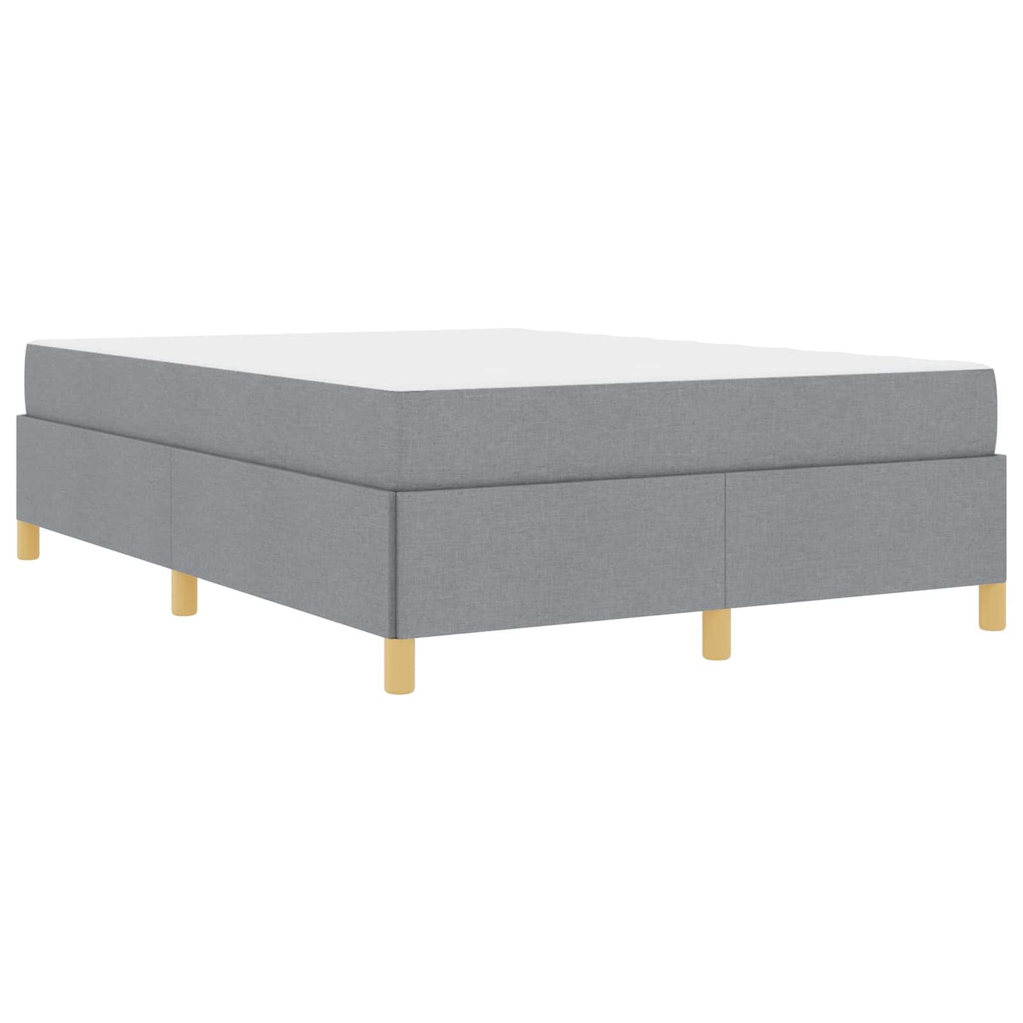 vidaXL Σκελετός Κρεβατιού Ανοιχτό γκρι 140 x 200 cm ύφασμα