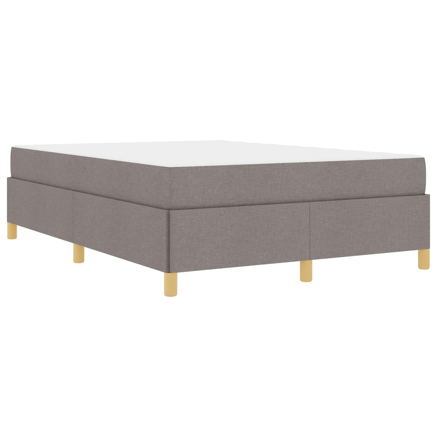 vidaXL Σκελετός Κρεβατιού με στρώμα Taupe 140 x 200 cm ύφασμα