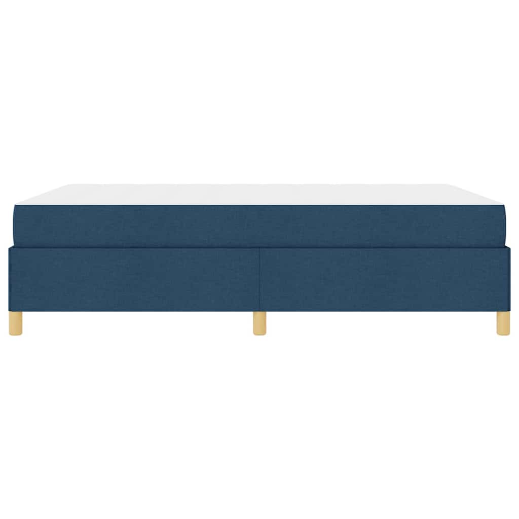 vidaXL Κρεβάτι με ελατήρια Μπλε και άσπρο 160 x 200 cm ύφασμα