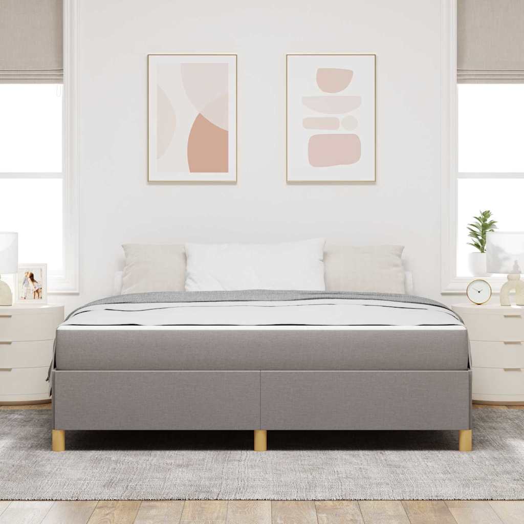 vidaXL Σκελετός Κρεβατιού με στρώμα Taupe 180 x 200 cm ύφασμα