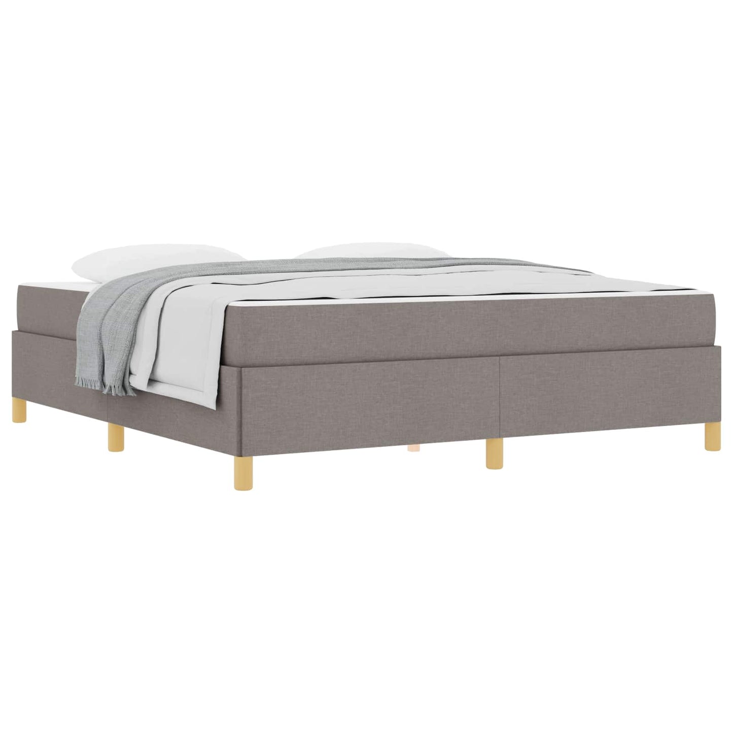 vidaXL Σκελετός Κρεβατιού με στρώμα Taupe 180 x 200 cm ύφασμα