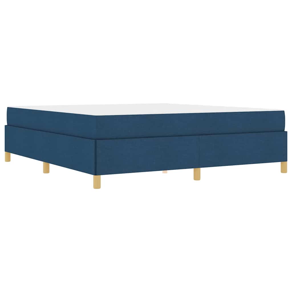 vidaXL Κρεβάτι με ελατήρια Μπλε και άσπρο 180 x 200 cm ύφασμα