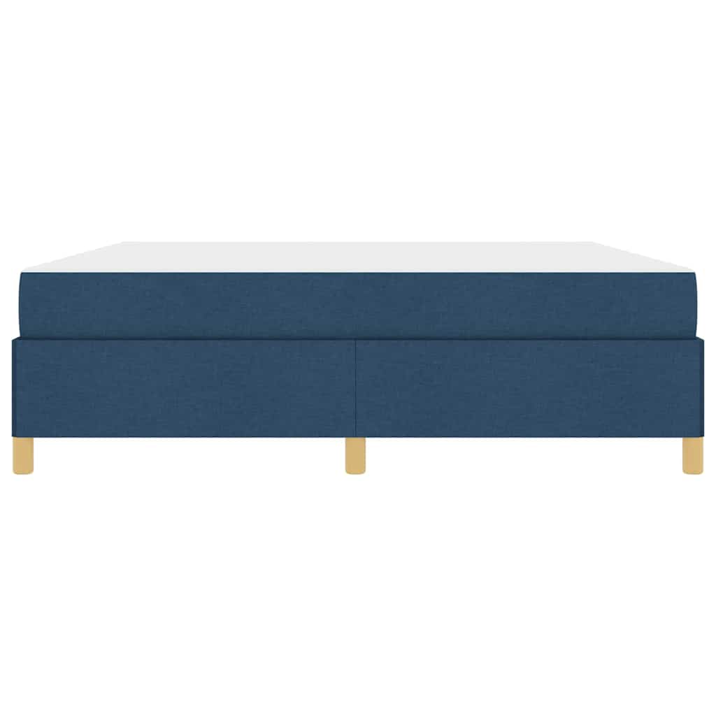 vidaXL Κρεβάτι με ελατήρια Μπλε και άσπρο 180 x 200 cm ύφασμα