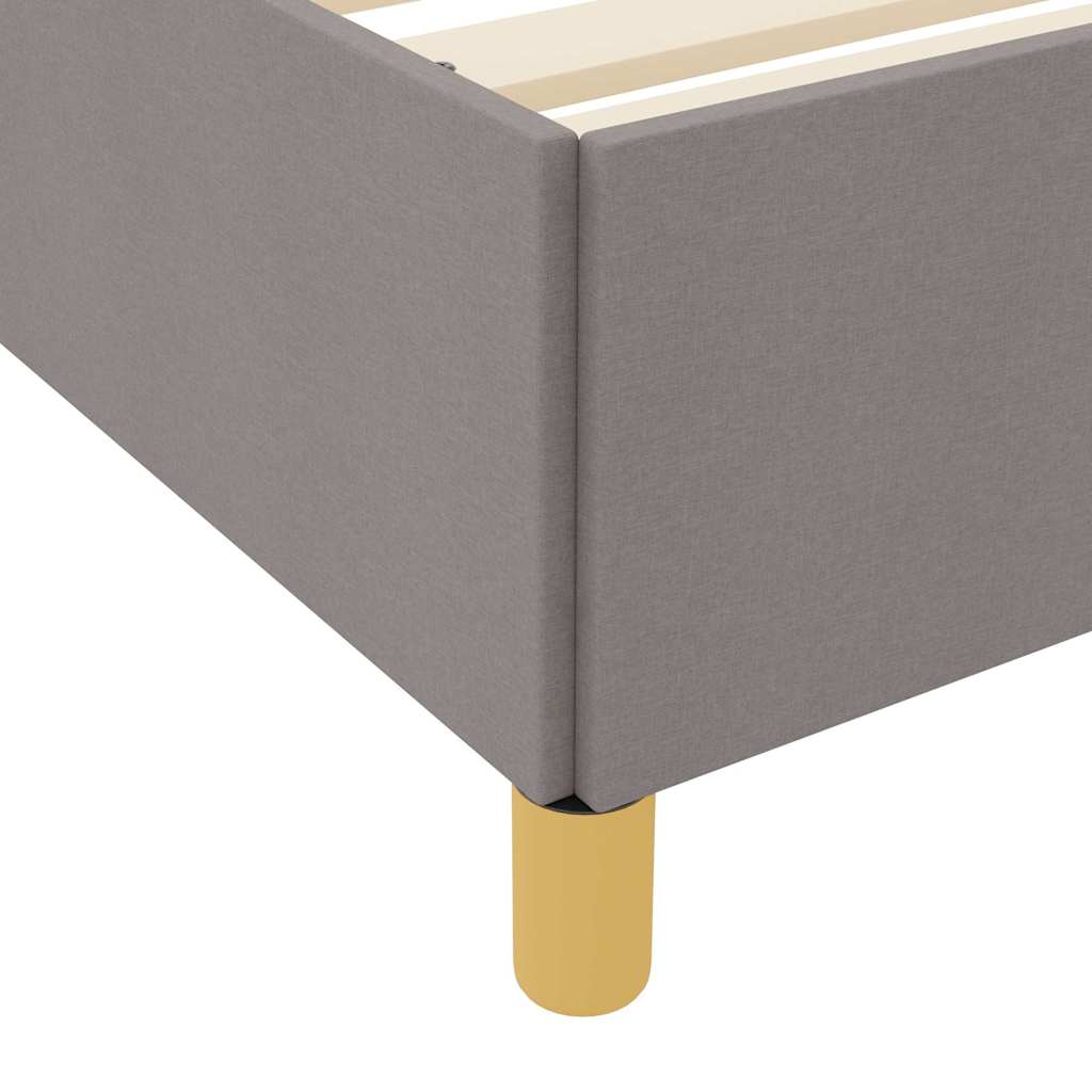 vidaXL Κρεβάτι με ελατήρια Ταμπά και Λευκό 200 x 200 cm ύφασμα