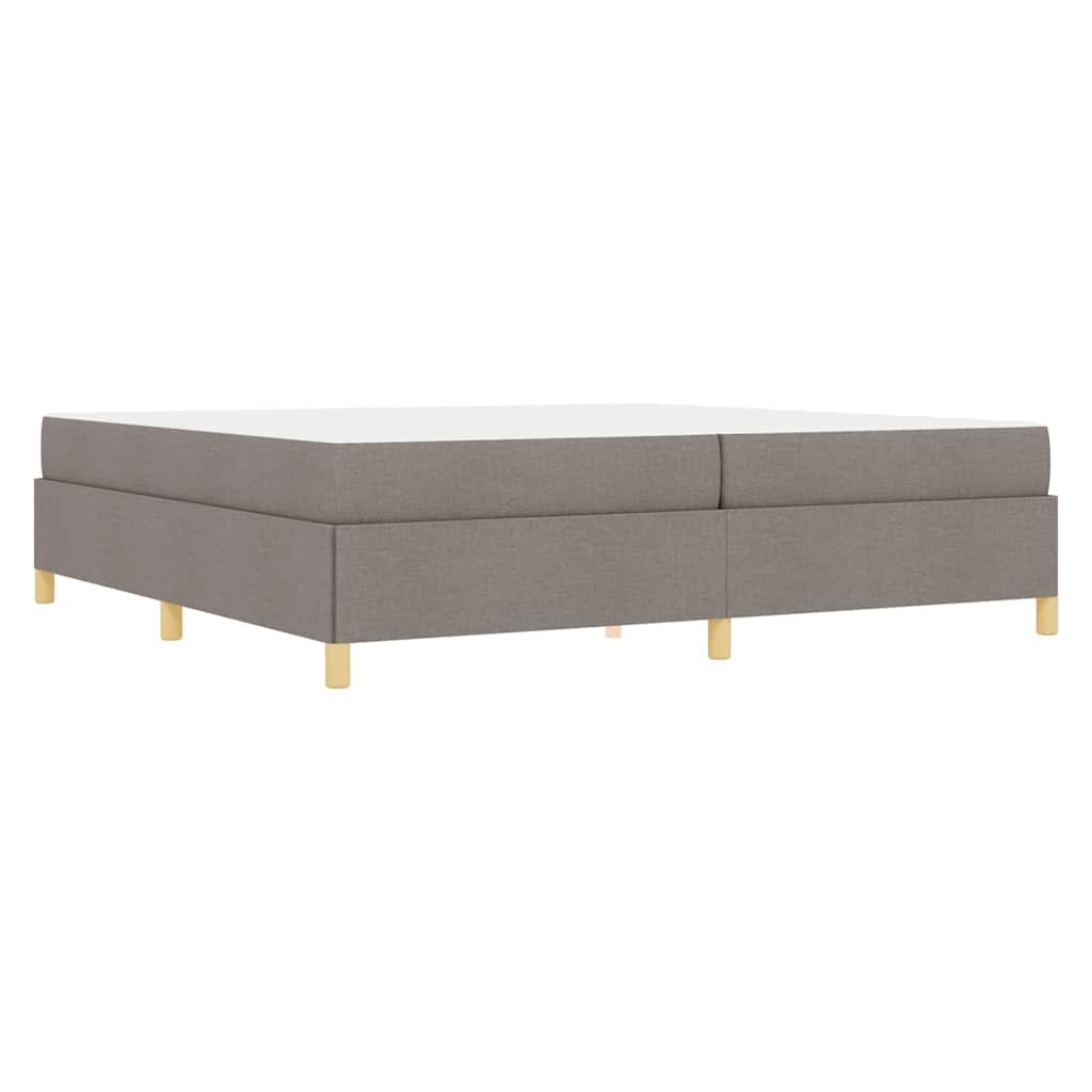 vidaXL Κρεβάτι με ελατήρια Ταμπά και Λευκό 200 x 200 cm ύφασμα