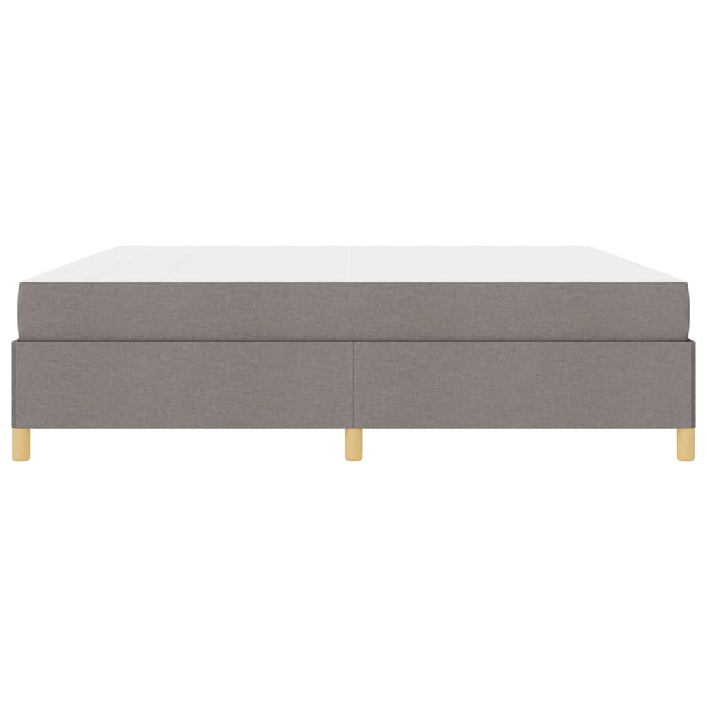 vidaXL Κρεβάτι με ελατήρια Ταμπά και Λευκό 200 x 200 cm ύφασμα