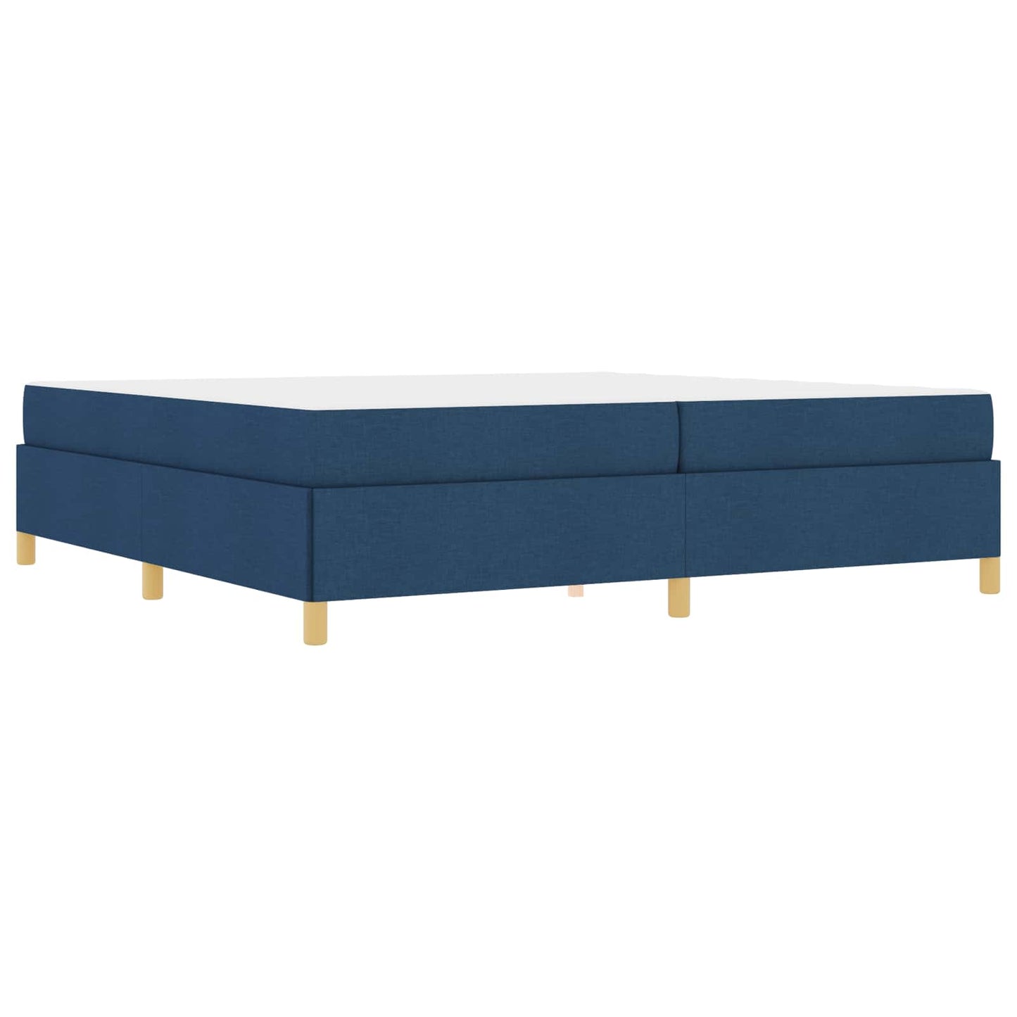 vidaXL Σκελετός Κρεβατιού με στρώμα Μπλε 200 x 200 cm ύφασμα