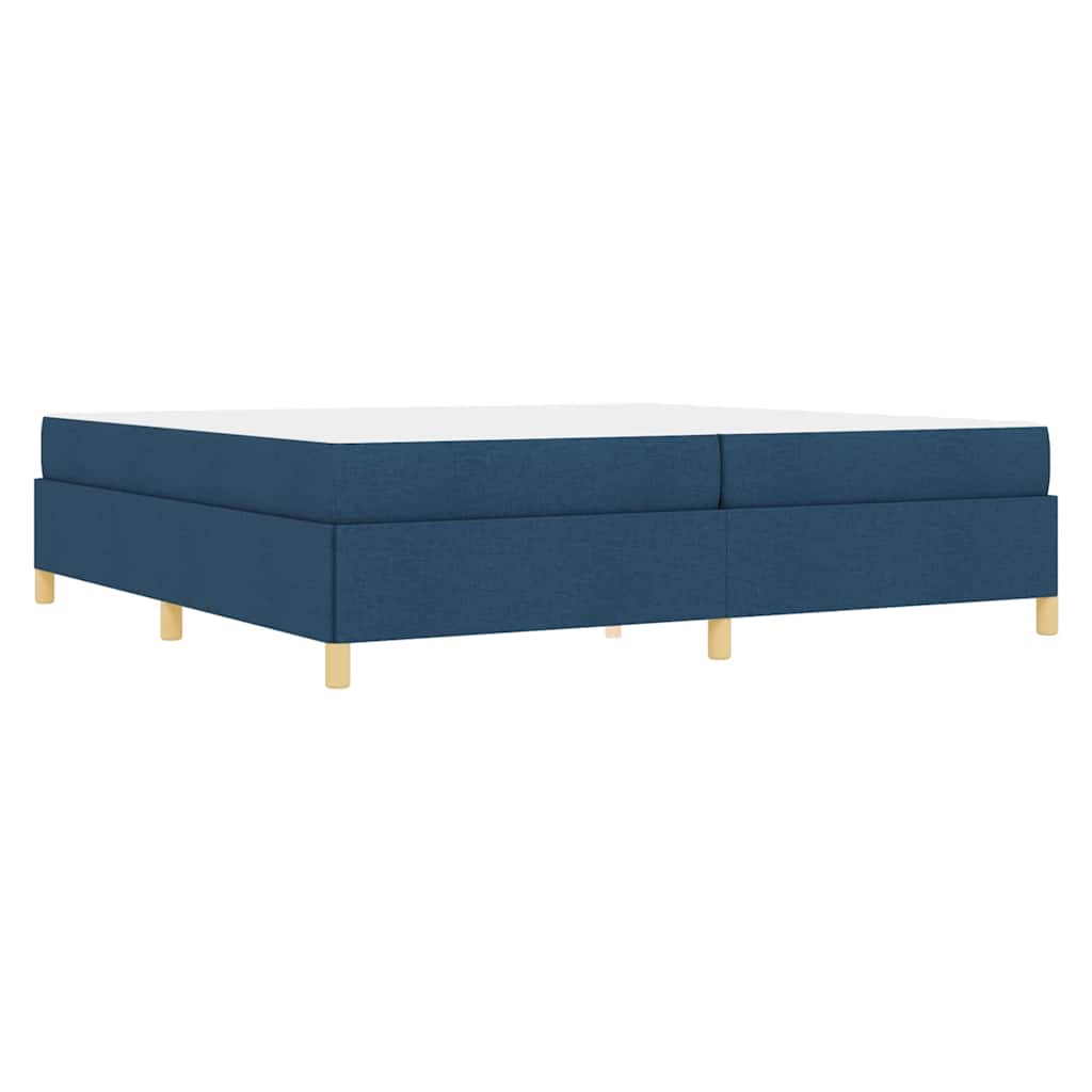 vidaXL Σκελετός Κρεβατιού με στρώμα Μπλε 200 x 200 cm ύφασμα