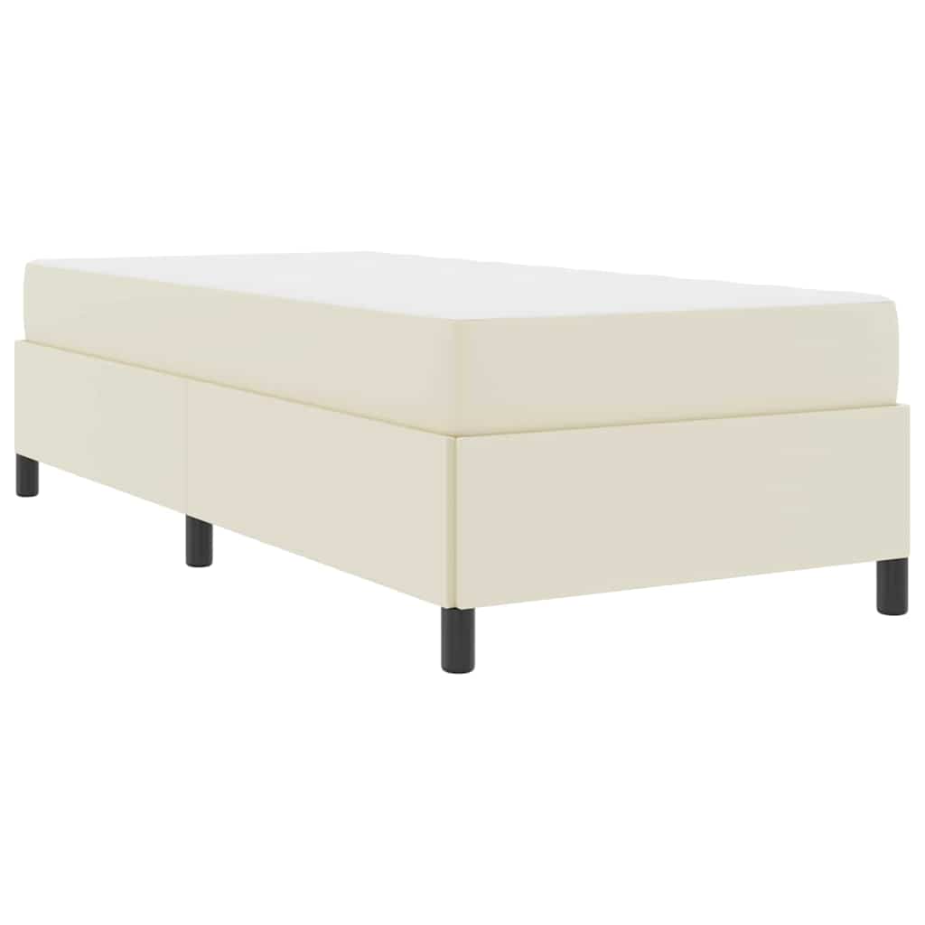vidaXL Σκελετός Κρεβατιού με στρώμα Κρεμ 80 x 200 cm ύφασμα