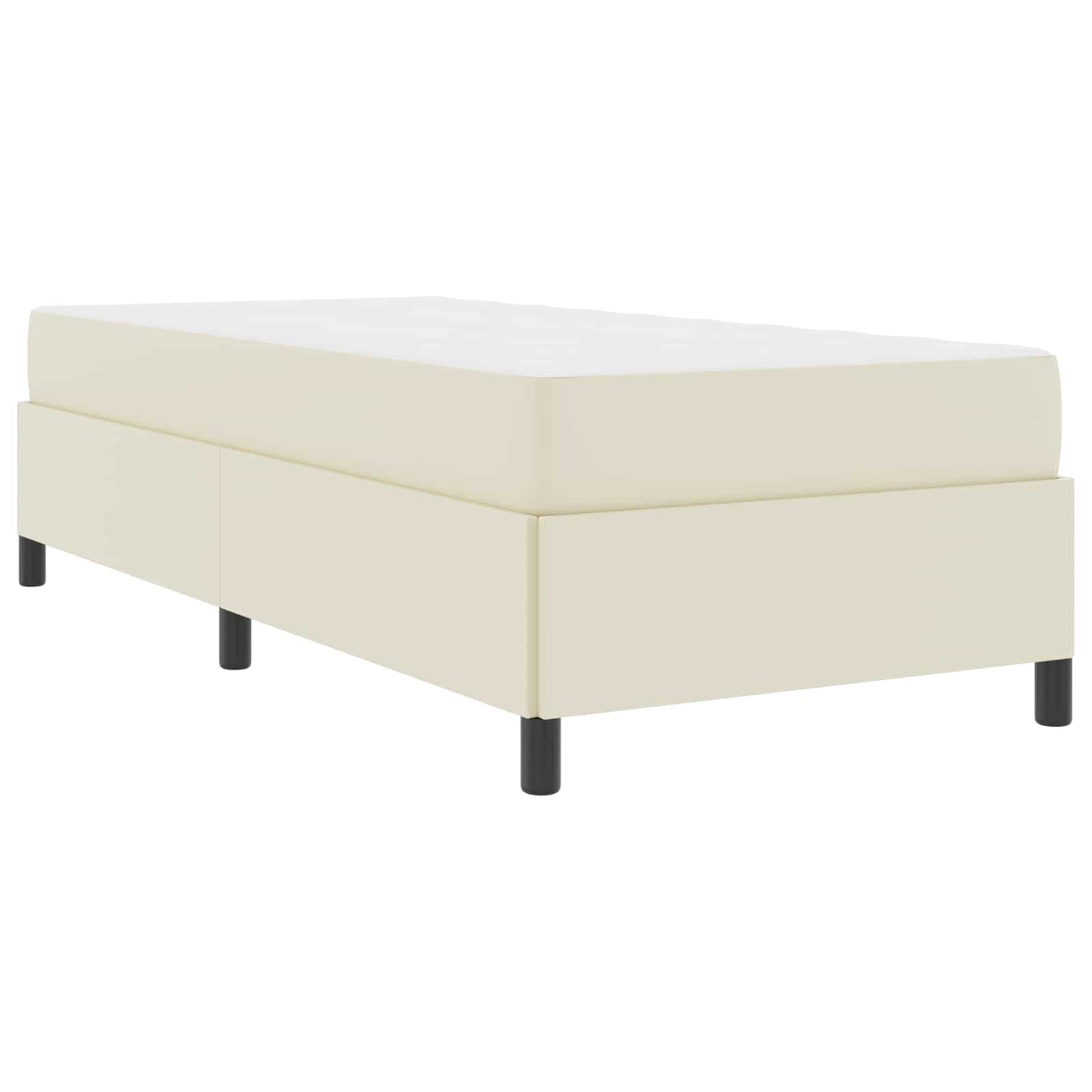 vidaXL Σκελετός Κρεβατιού με στρώμα Κρεμ 80 x 200 cm ύφασμα