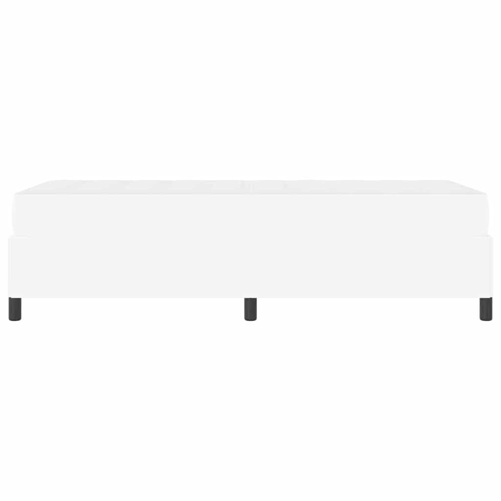 vidaXL Σκελετός Κρεβατιού με στρώμα Λευκό 90 x 190 cm ύφασμα