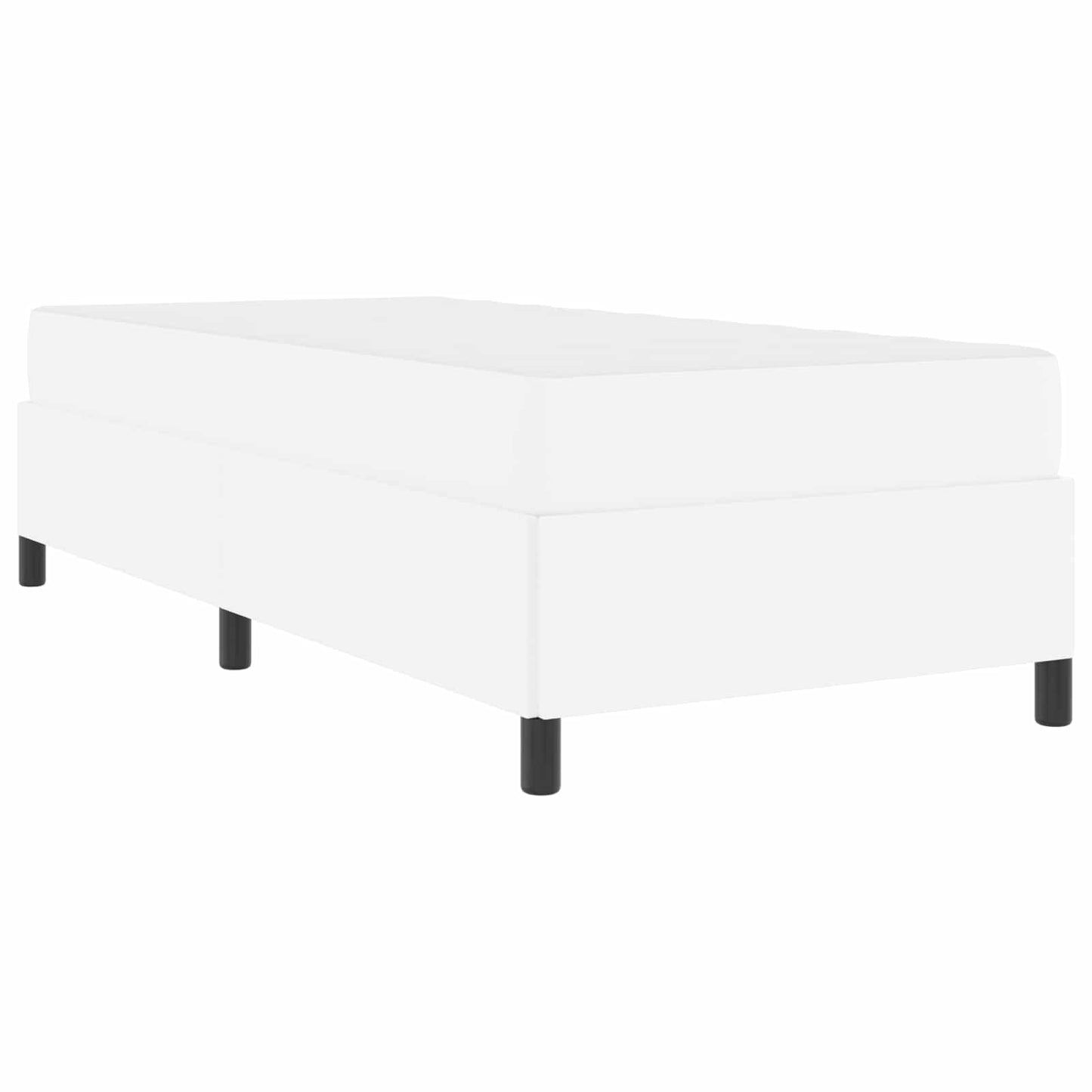 vidaXL Σκελετός Κρεβατιού με στρώμα Λευκό 90 x 200 cm ύφασμα