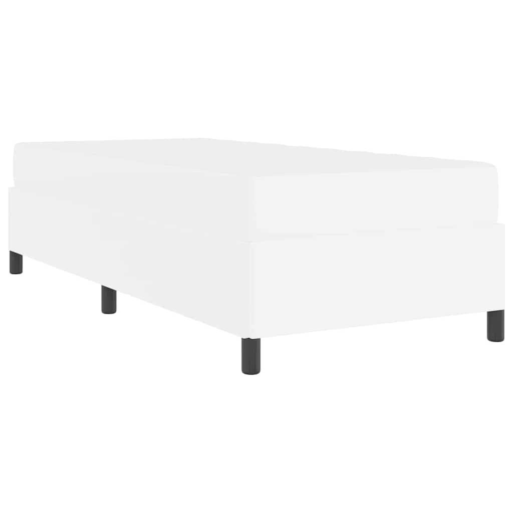 vidaXL Σκελετός Κρεβατιού με στρώμα Λευκό 90 x 200 cm ύφασμα