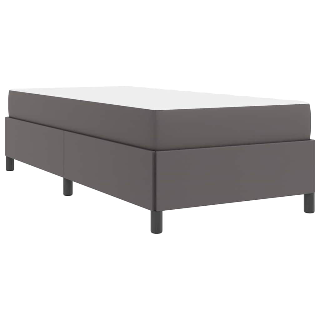 vidaXL Σκελετός Κρεβατιού με στρώμα Γκρι 90 x 200 cm ύφασμα