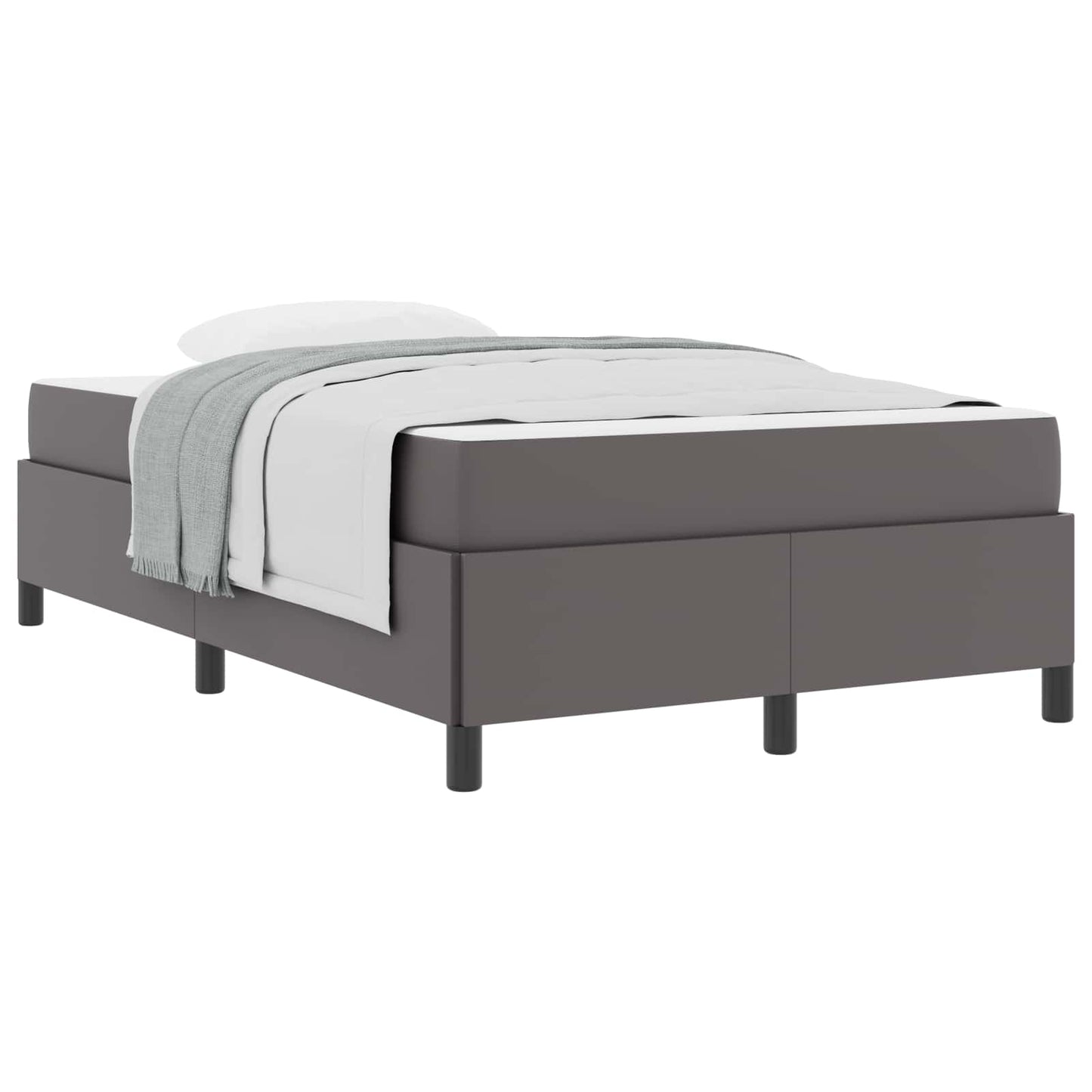 vidaXL Σκελετός Κρεβατιού με στρώμα Γκρι 120 x 190 cm ύφασμα