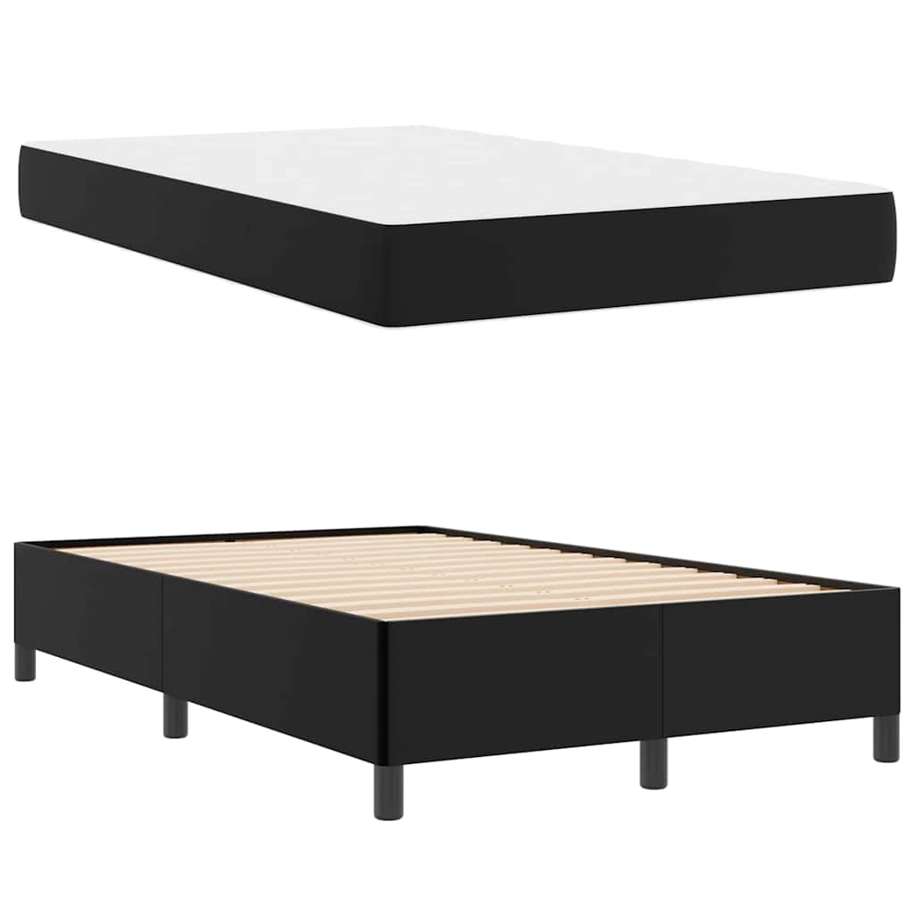 vidaXL Σκελετός Κρεβατιού με στρώμα Μαύρο 120 x 200 cm ύφασμα