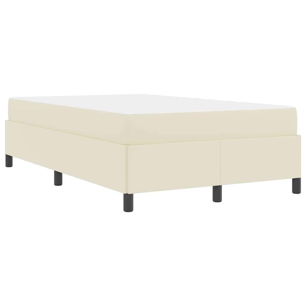 vidaXL Σκελετός Κρεβατιού με στρώμα Κρεμ 120 x 200 cm ύφασμα