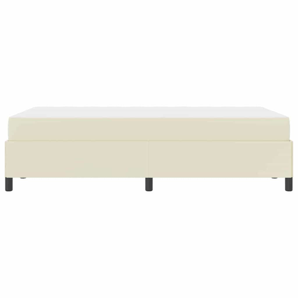 vidaXL Σκελετός Κρεβατιού με στρώμα Κρεμ 120 x 200 cm ύφασμα