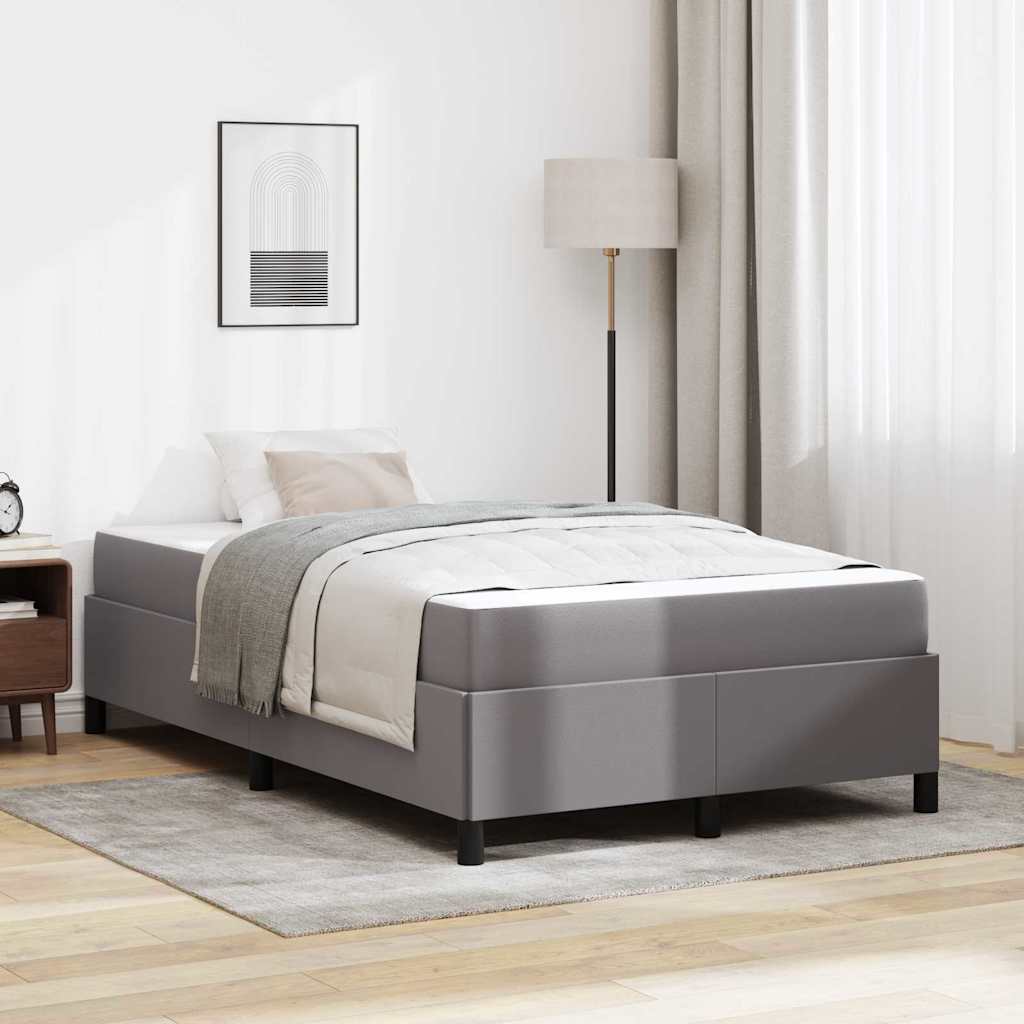 vidaXL Σκελετός Κρεβατιού με στρώμα Γκρι 120 x 200 cm ύφασμα