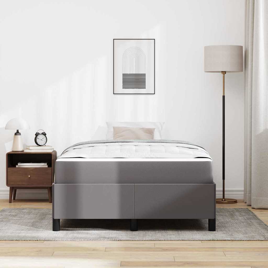 vidaXL Σκελετός Κρεβατιού με στρώμα Γκρι 120 x 200 cm ύφασμα