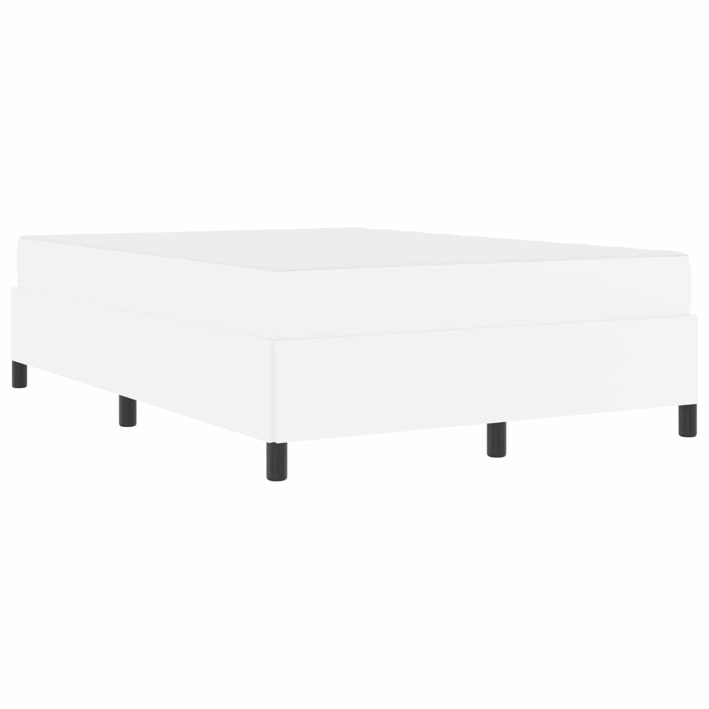 vidaXL Σκελετός Κρεβατιού με στρώμα Λευκό 140 x 190 cm ύφασμα