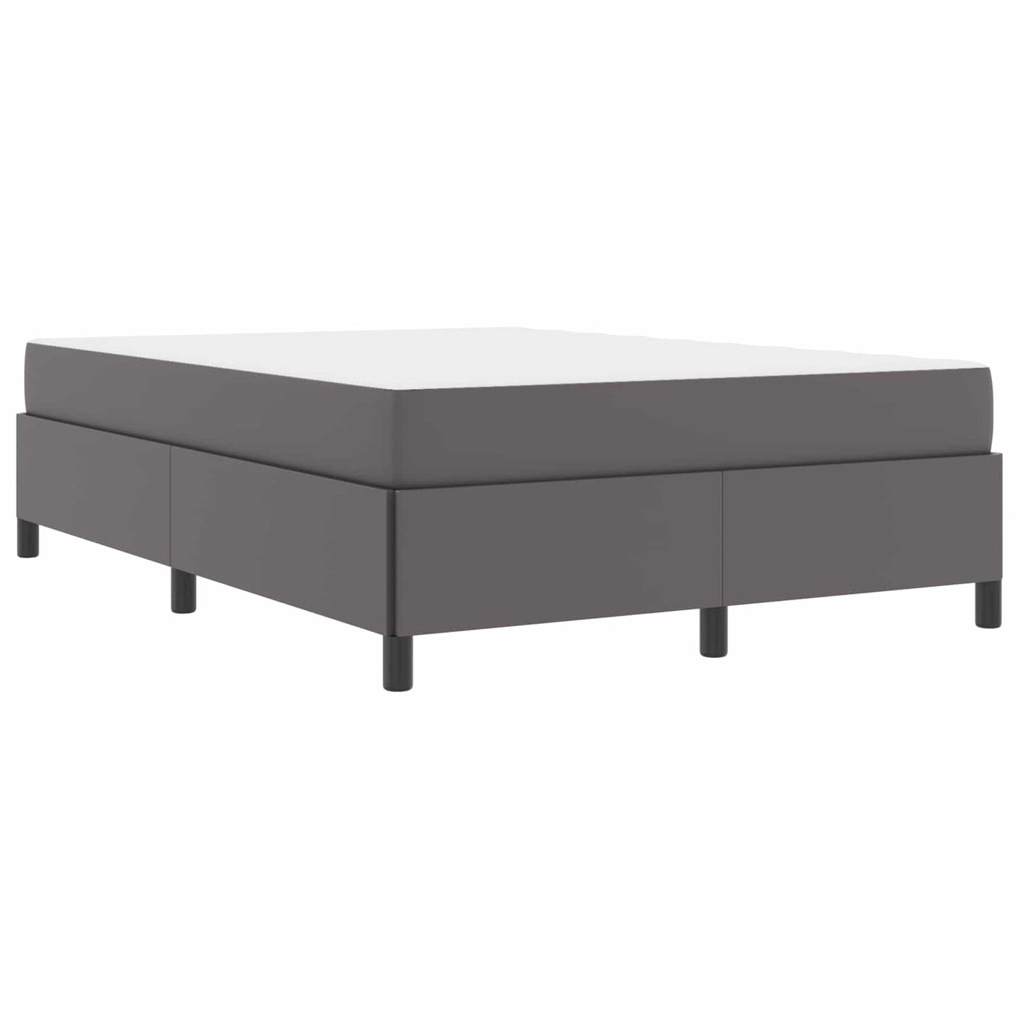 vidaXL Σκελετός Κρεβατιού με στρώμα Γκρι 140 x 190 cm ύφασμα