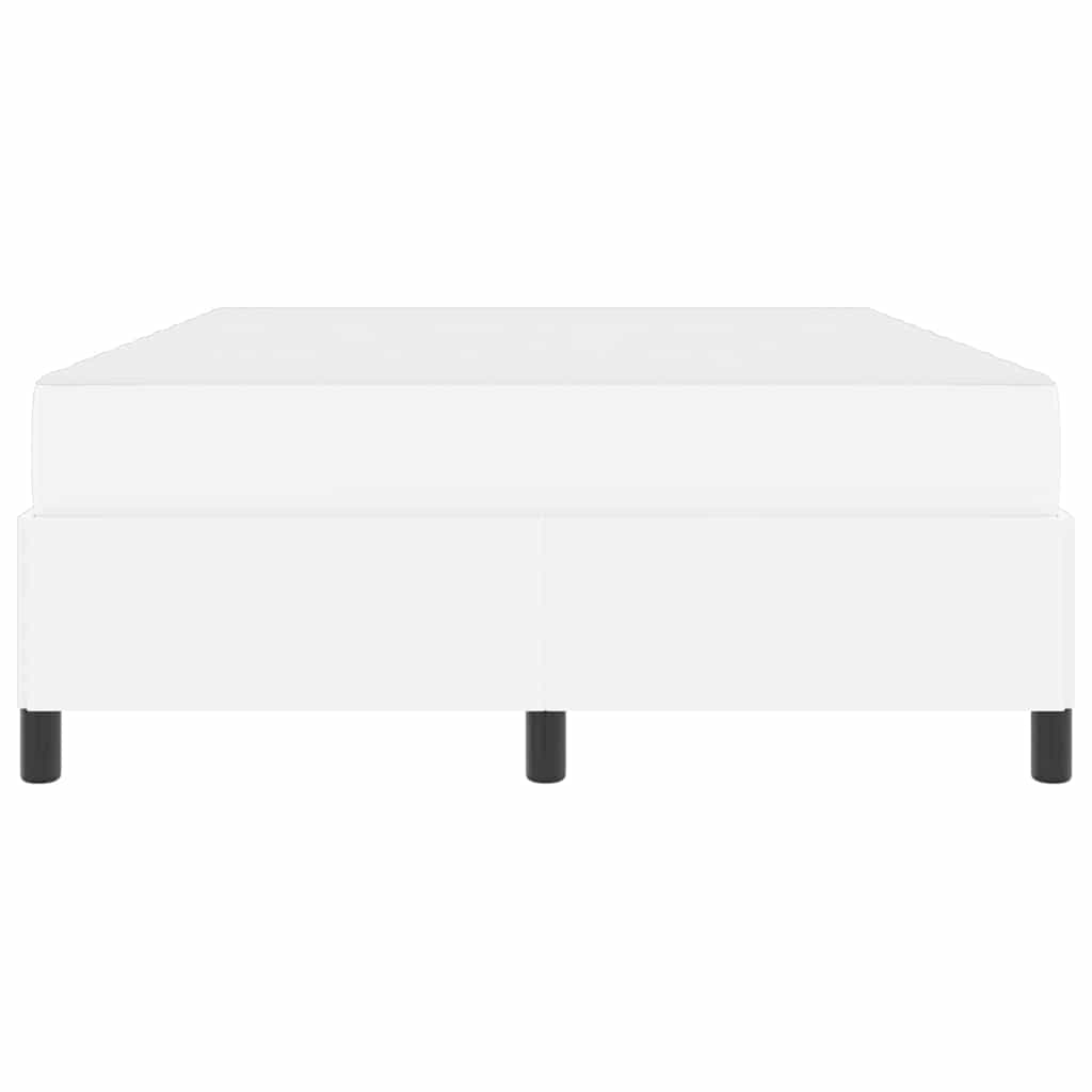 vidaXL Σκελετός Κρεβατιού με στρώμα Λευκό 140 x 200 cm ύφασμα