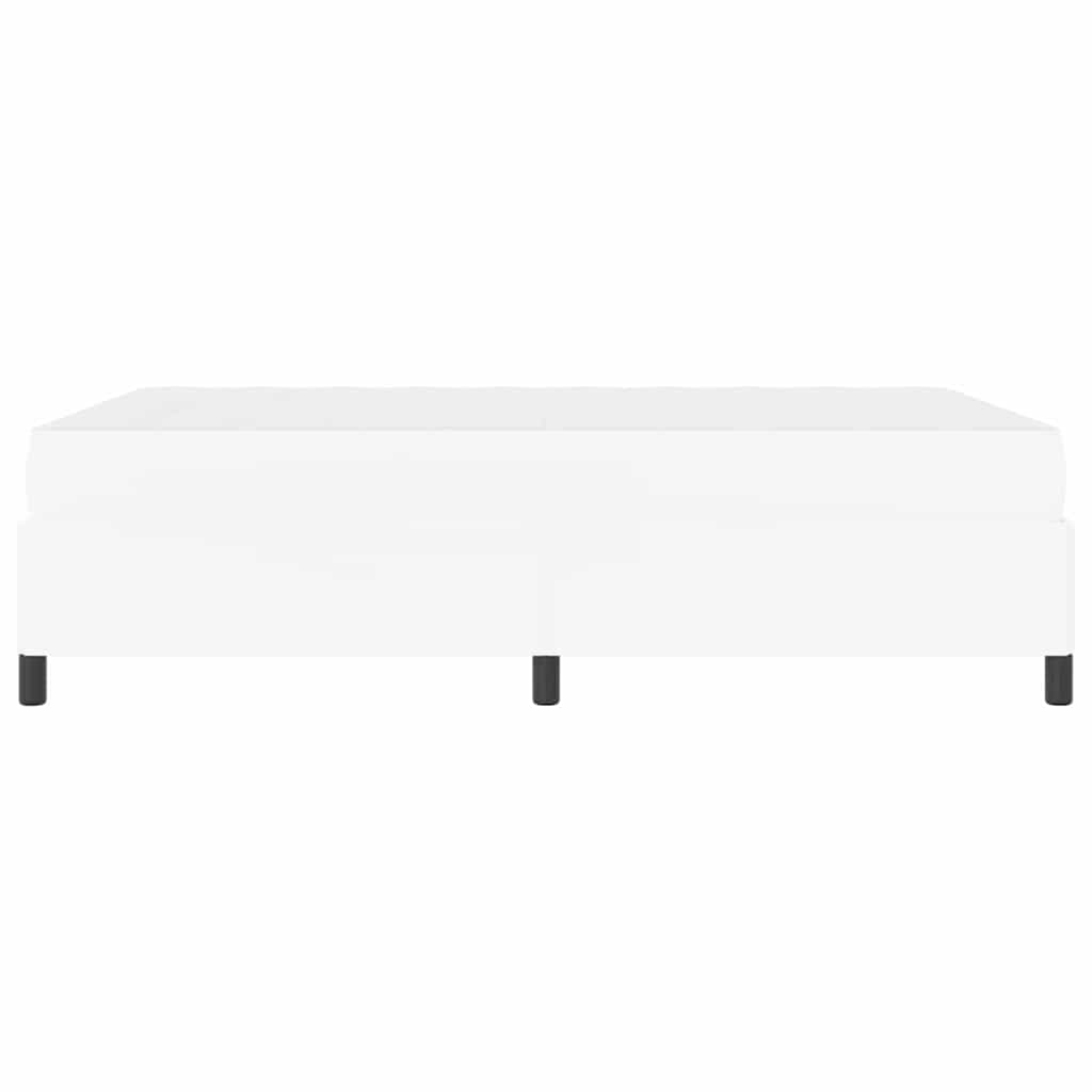 vidaXL Σκελετός Κρεβατιού με στρώμα Λευκό 140 x 200 cm ύφασμα