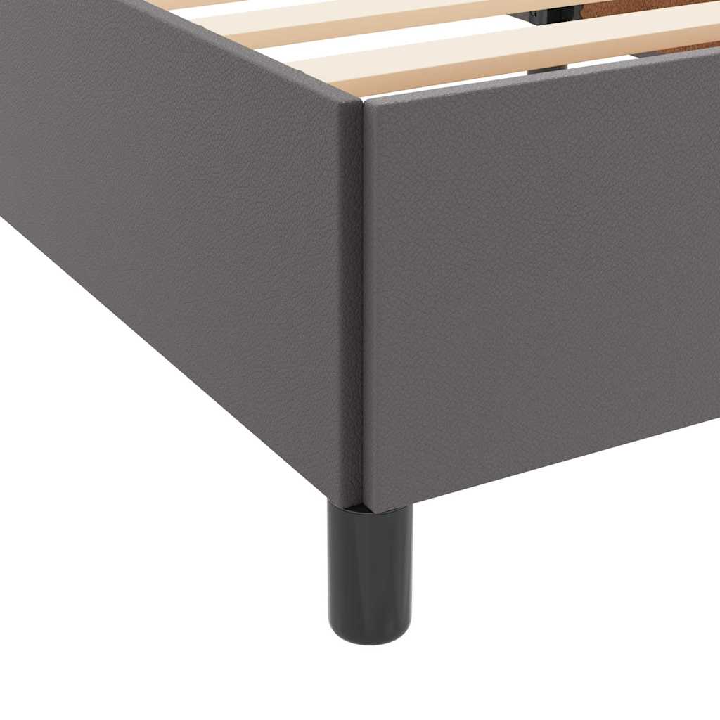 vidaXL Σκελετός Κρεβατιού με στρώμα Γκρι 140 x 200 cm ύφασμα