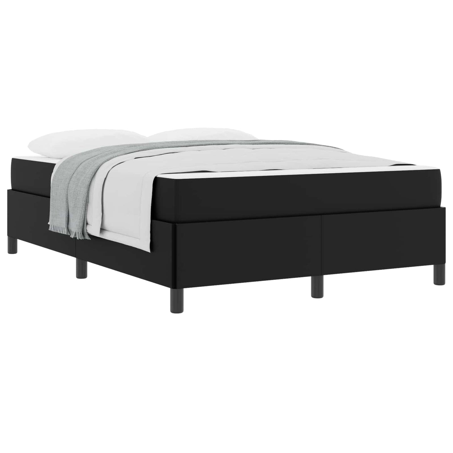vidaXL Σκελετός Κρεβατιού με στρώμα Μαύρο 160 x 200 cm ύφασμα