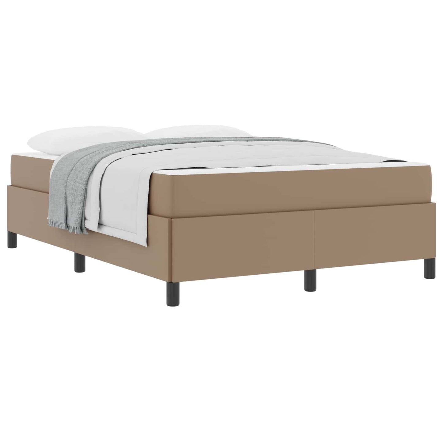 vidaXL Σκελετός Κρεβατιού Καπουτσίνο 160 x 200 cm ύφασμα