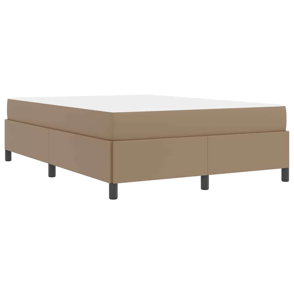 vidaXL Σκελετός Κρεβατιού Καπουτσίνο 160 x 200 cm ύφασμα