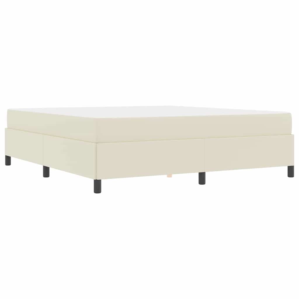 vidaXL Σκελετός Κρεβατιού με στρώμα Κρεμ 180 x 200 cm ύφασμα