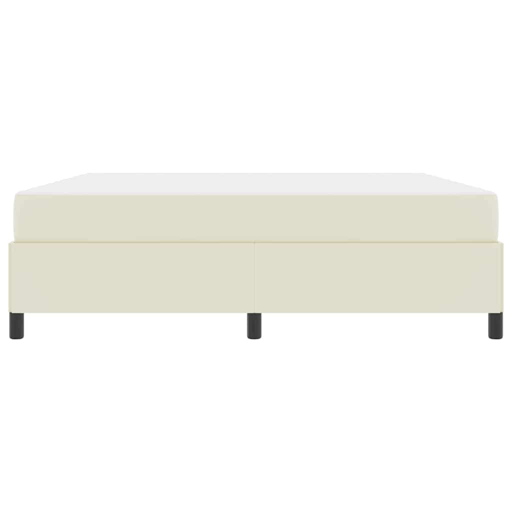 vidaXL Σκελετός Κρεβατιού με στρώμα Κρεμ 180 x 200 cm ύφασμα