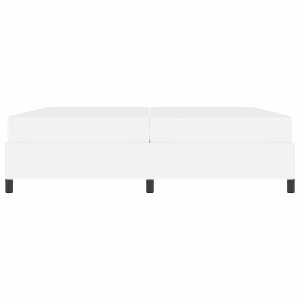 vidaXL Σκελετός Κρεβατιού με στρώμα Λευκό 200 x 200 cm ύφασμα