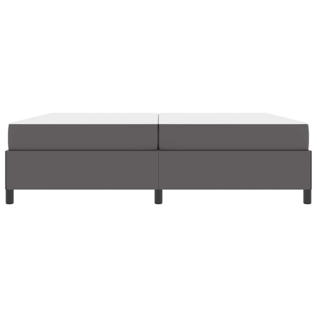 vidaXL Σκελετός Κρεβατιού με στρώμα Γκρι 200 x 200 cm ύφασμα