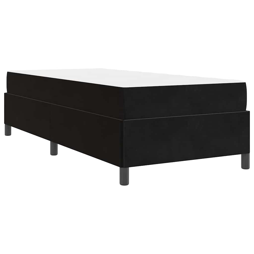 vidaXL Σκελετός Κρεβατιού με στρώμα Μαύρο 90 x 190 cm ύφασμα