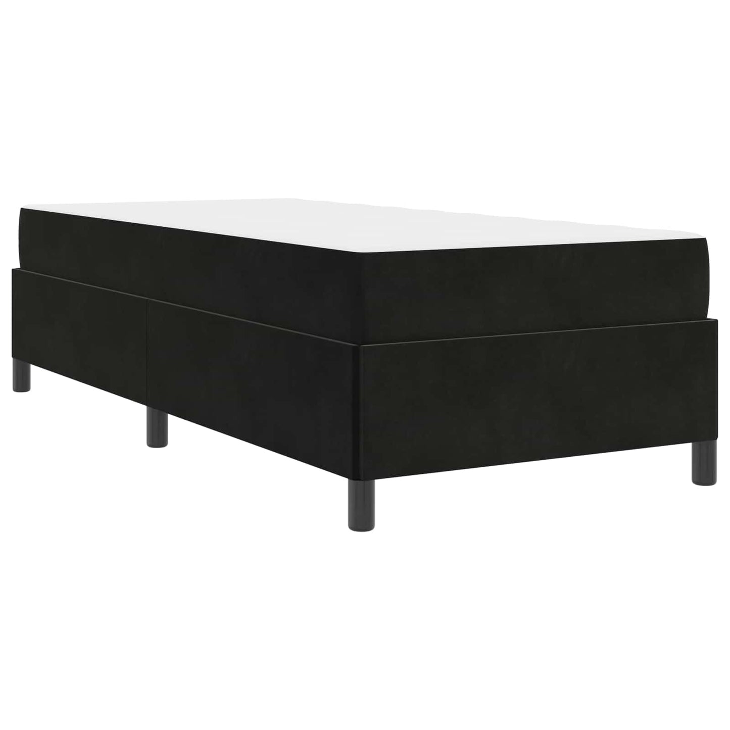 vidaXL Σκελετός Κρεβατιού με στρώμα Μαύρο 100 x 200 cm ύφασμα