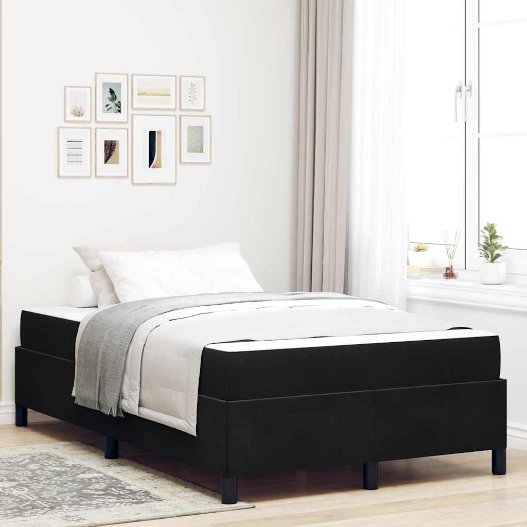 vidaXL Σκελετός Κρεβατιού με στρώμα Μαύρο 120 x 200 cm ύφασμα