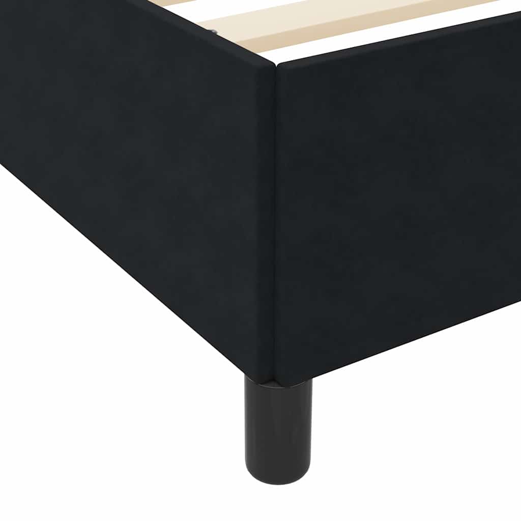 vidaXL Σκελετός Κρεβατιού με στρώμα Μαύρο 140 x 190 cm ύφασμα