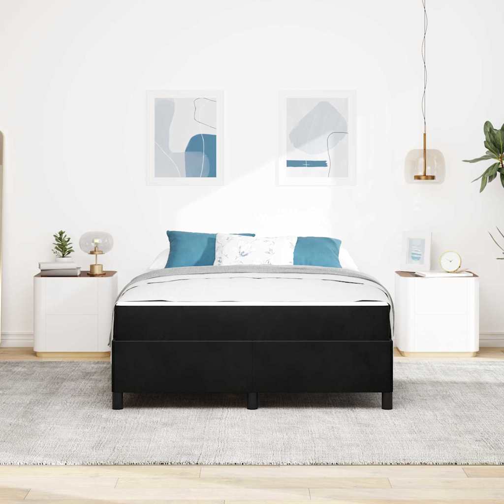 vidaXL Σκελετός Κρεβατιού με στρώμα Μαύρο 160 x 200 cm ύφασμα