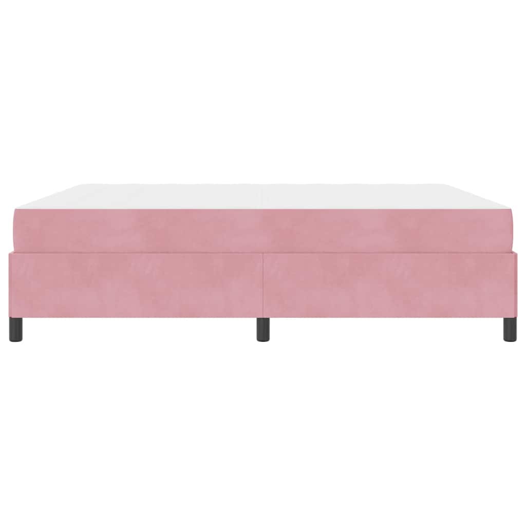 vidaXL Σκελετός Κρεβατιού με στρώμα Ροζ 180 x 200 cm ύφασμα