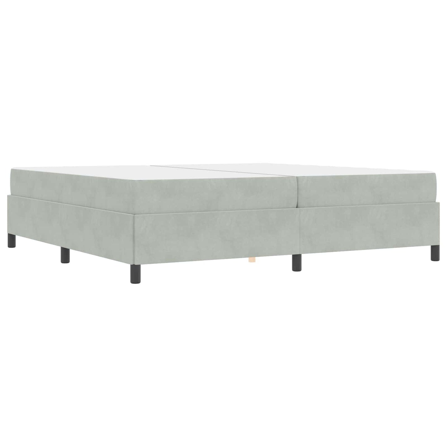 vidaXL Σκελετός Κρεβατιού Ανοιχτό γκρι 200 x 200 cm ύφασμα